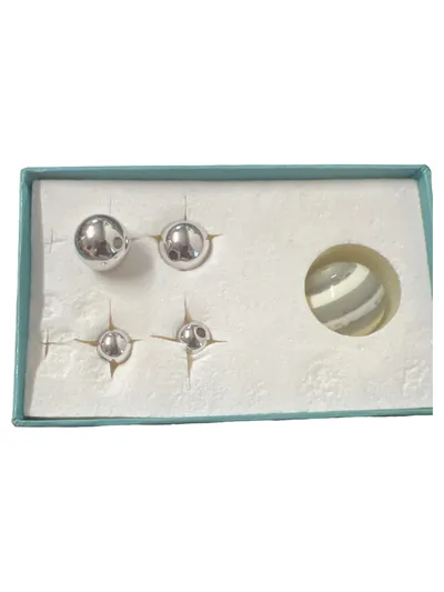 Pierre Lang Ohrstecker Damen Klassisch Mehrfarbig Metall 1.5cm Set