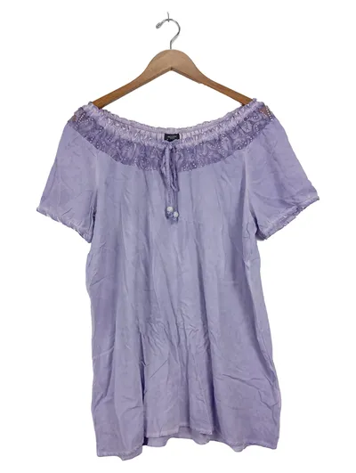 Bexleys Woman Freizeitkleid Damen Gr. 44 XXL Lila Casual Rüschen