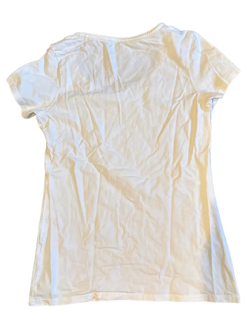 COSTES Damen T-Shirt Basic Weiß Gr. 40/L Kurzarm 3