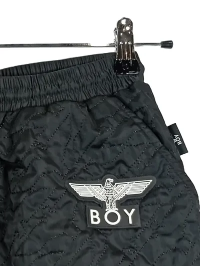 BOY London Damen Jogginghose S Schwarz Sportlich Gesteppt Logo