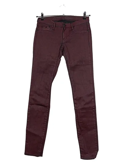 GAS Damen Skinny Jeans Hose Braun W29 L31 Stretch Nieten
