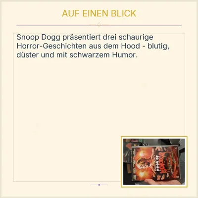 Snoop Dogg Hood of Horror DVD Horrorfilm Rache Komödie ab 18
