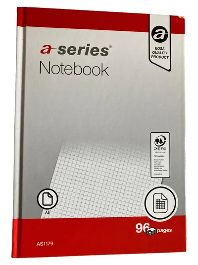EOSA Notizbuch Kariert Weiß A5 Schulheft Büro Praktisch 21x14.8cm