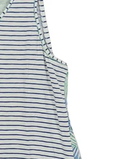 Gerry Weber Damen Top Tanktop Gr. 46 Weiß Blau Gestreift Maritim
