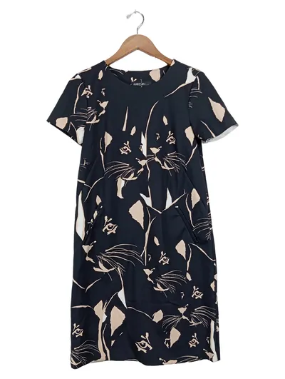 Marc Cain Damen Freizeitkleid Katzenprint Gr. 38 Mehrfarbig