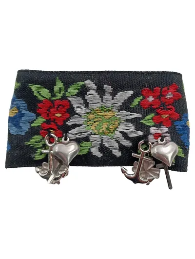Blutsgeschwister Armband Trachten Edelweiß Blumen Anhänger XL Damen
