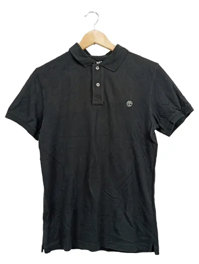 Timberland Poloshirt Herren Gr. 36 Schwarz Casual Kurzarm Polo Shirt
