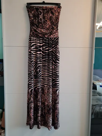 LASCANA Damen Maxikleid Gr. 38 Animal-Print Tierdruck Sommer Freizeitkleid