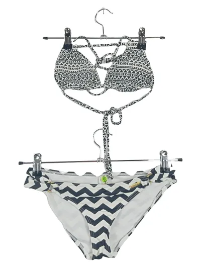 LASCANA Bikini Damen Gr. 34 Grafisch Modern Mehrfarbig Sommer Rüschen