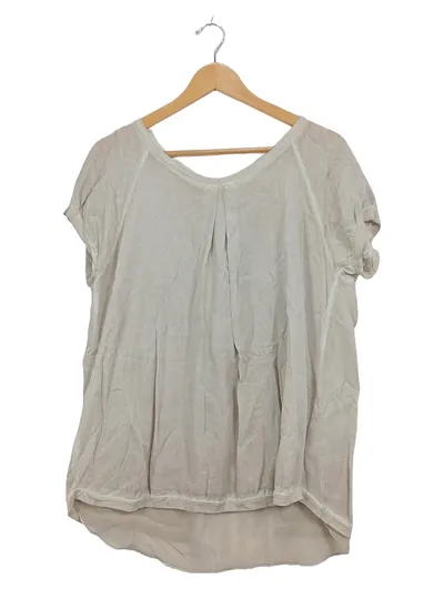 Linea Tesini Damen Bluse Shirt Gr. 40/L Beige Viskose Casual