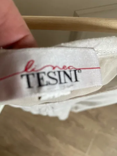 Linea Tesini Damen Bluse Shirt Gr. 40/L Beige Viskose Casual