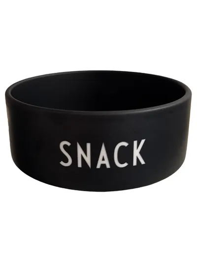 Design Letters Snack Schale Schwarz Modern Keramik Schüssel Typography