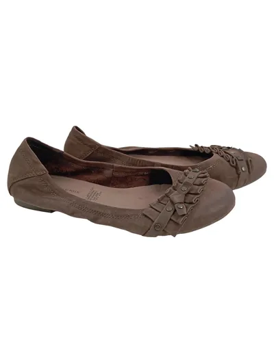5th Avenue Damen Ballerinas Gr. 39 Braun Casual Leder Slip-On