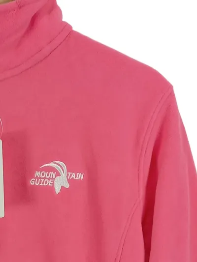 Mountain Guide Damen Fleecepullover Pink Gr. XL Logo Print Outdoor