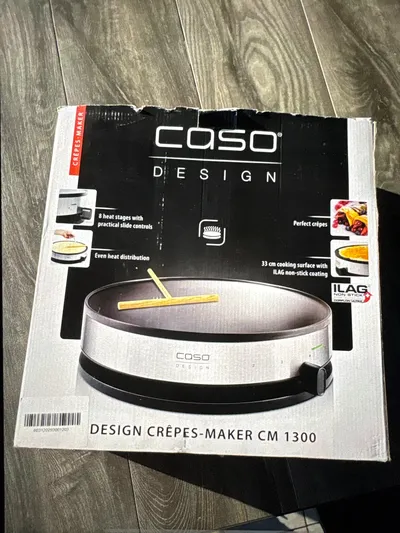 CASO DESIGN Crêpes Maker CM 1300 Silber Antihaftbeschichtung