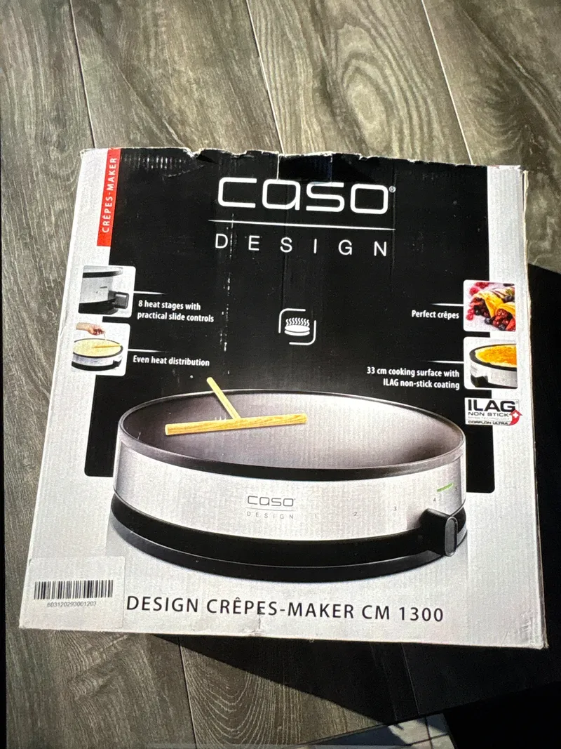 CASO DESIGN Crêpes Maker CM 1300 Silber Antihaftbeschichtung 2