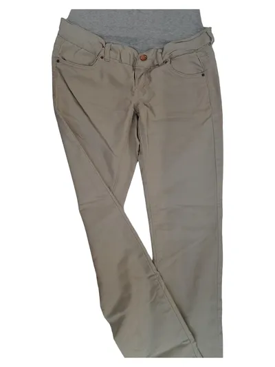 Mama Licious Umstandshose Chino Bauchband Damen Beige W28 L31 Casual