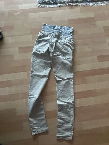 Mama Licious Umstandshose Chino Bauchband Damen Beige W28 L31 Casual 4