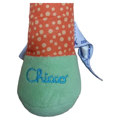 Chicco Greifling Stofftier Hund Baby Kuscheltier Mehrfarbig Punkte 19cm