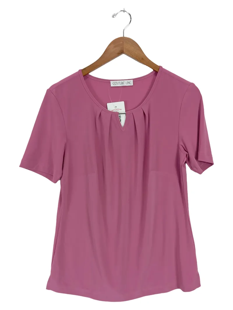 Couture Line Damen Top Shirt Gr. 40/L Pink Elegant Kurzarm 1