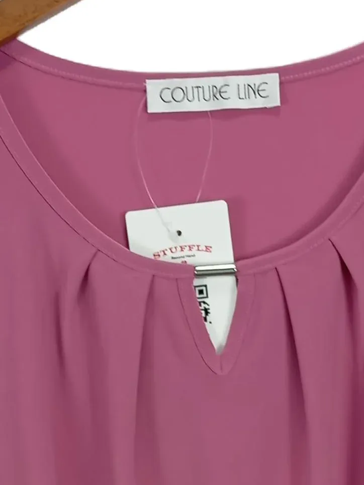 Couture Line Damen Top Shirt Gr. 40/L Pink Elegant Kurzarm 3