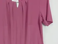 Couture Line Damen Top Shirt Gr. 40/L Pink Elegant Kurzarm 4