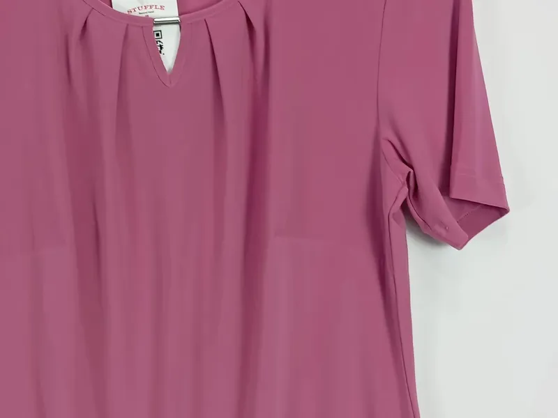 Couture Line Damen Top Shirt Gr. 40/L Pink Elegant Kurzarm 4