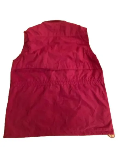 Franco Bettoni Funktionsweste Herren Gr. 50 Rot Outdoor Weste Baumwolle