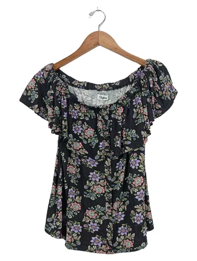 Buffalo Damen Bluse 36 S Off-Shoulder Blumenmuster Mehrfarbig Feminin