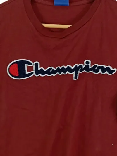 Champion T-Shirt Herren Rot Gr. 46/S Sportlich Baumwolle Logo