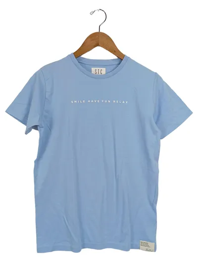 STC Denim Company Kinder T-Shirt Gr. 164 Blau Casual Schriftzug