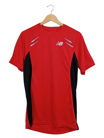 New Balance Herren Sport Shirt Gr. 36 Rot Polyester