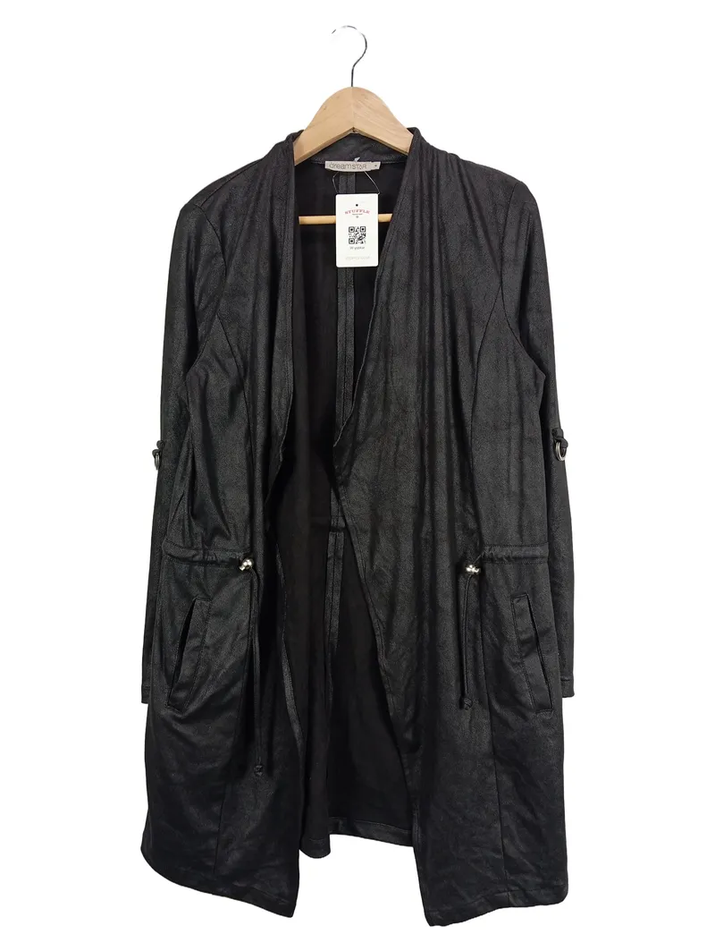 Dreamstar Damen Sweatjacke Gr. 38/M Schwarz Modern Polyamid 1