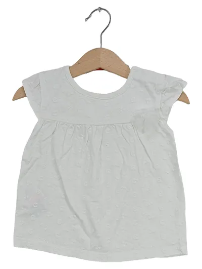 Boboli Kinder Bluse Mädchen Gr. 92 Weiß Baumwolle Blumenmuster