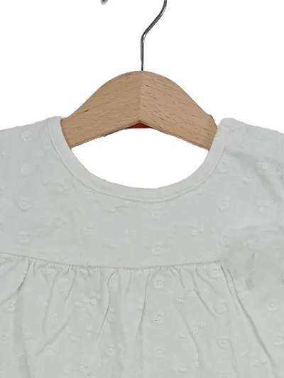 Boboli Kinder Bluse Mädchen Gr. 92 Weiß Baumwolle Blumenmuster