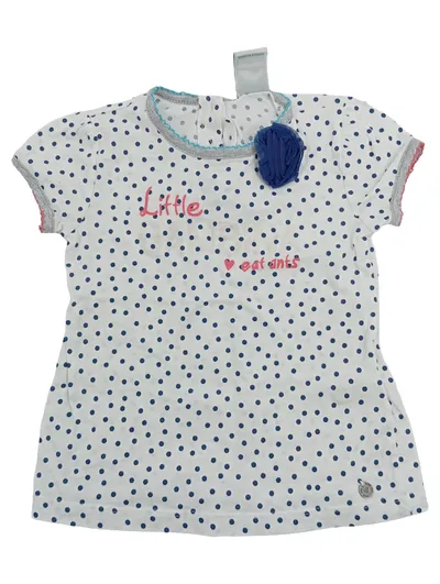 Eat Ants Kinder T-Shirt Gr. 80 Weiß gepunktet Applikation