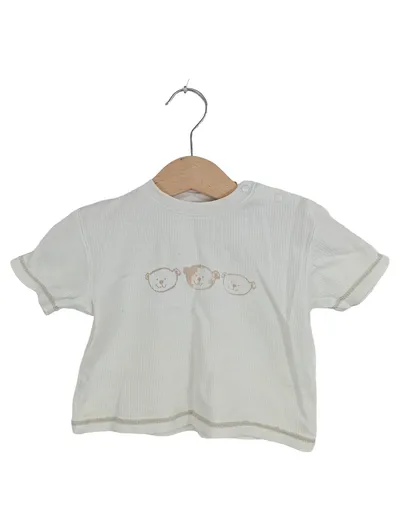 Kanz Baby Body Gr. 62 Weiß mit Teddy-Motiv