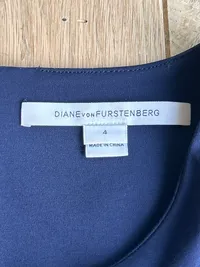 Diane von Furstenberg Damen Festliches Kleid Gr. 34/XS Blau Elegant 5