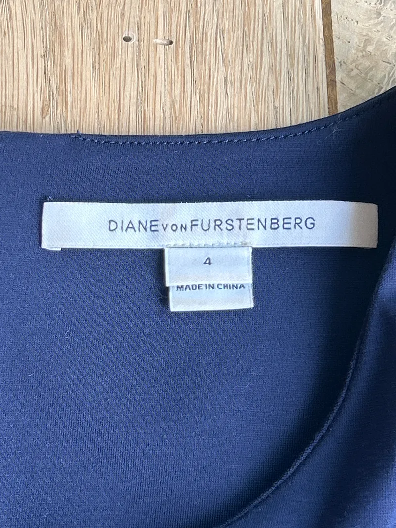 Diane von Furstenberg Damen Festliches Kleid Gr. 34/XS Blau Elegant 5