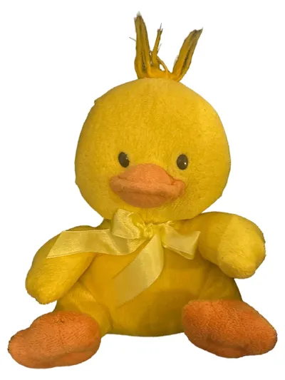 Windel Baby Kuscheltier Ente Plüschtier Stofftier Gelb Uni