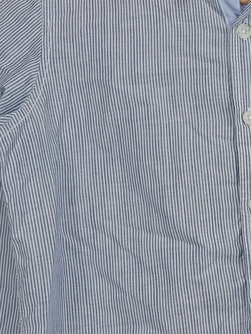 Blue Rebel Kinder Hemd Langarm Gestreift Blau Gr. 134/140 Baumwolle 2