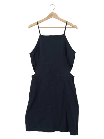 Urban Classics Damen Trägerkleid Schwarz Cut-Out Gr. XL Baumwolle