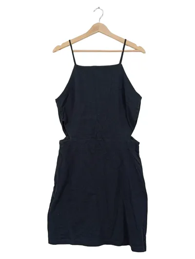 Urban Classics Damen Trägerkleid Schwarz Cut-Out Gr. XL Baumwolle
