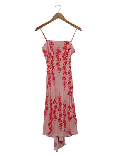 Armani Exchange Damen Trägerkleid Gr. 36/S Rosa Blumen Seide