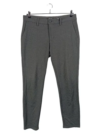 ONLY & SONS Herren Stoffhose Grau W34/L32 Slim Fit Stretch Casual