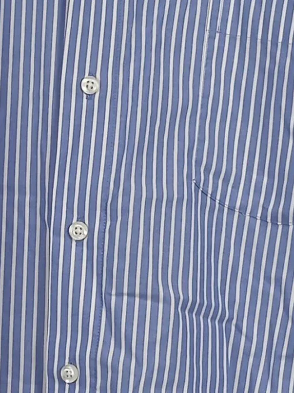 Camargue Business Hemd Herren Blau Weiß Gestreift Langarm Gr. 56;3XL 5