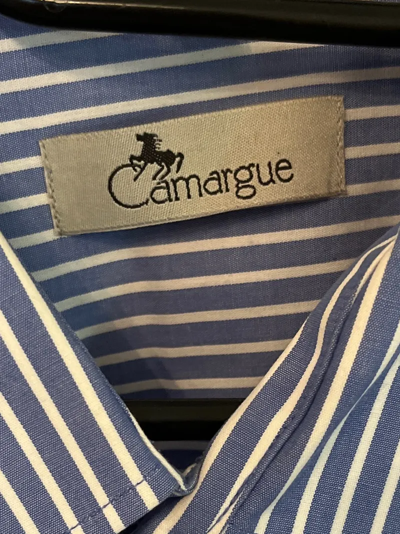 Camargue Business Hemd Herren Blau Weiß Gestreift Langarm Gr. 56;3XL 10