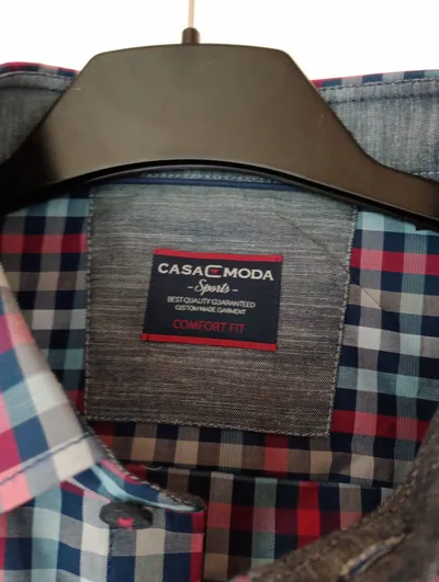 Casa Moda Herren Business Hemd Karo Mehrfarbig Gr. 44/XS Langarm