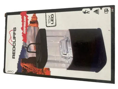 Redcliffs Aussenleuchte Campinglampe LED Schwarz Kunststoff Outdoor 11cm