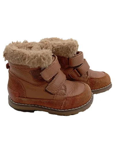Elefanten Kinder Winterstiefel Gr. 21 Braun Leder Fell gefüttert